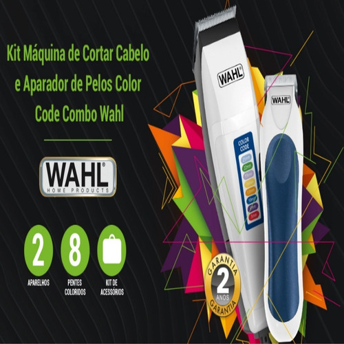 Imagem 4 de 10 de Maquina De Cortar Cabelo Wahl 17 Acessórios + Capa