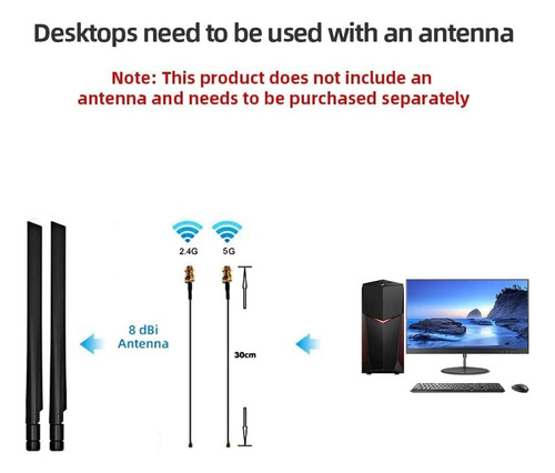 Tarjeta Inalámbrica Wifi 6e Intel Ax210 Ngw Bluetooth 5.2