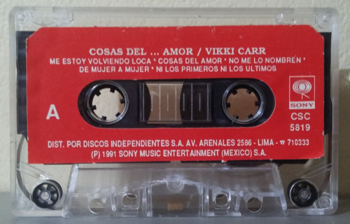 Casete Vikki Carr - Cosas Del Amor Solo Cassette
