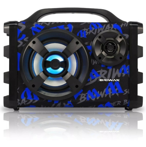 Alto-falante Briwax FBX-112 portátil com bluetooth azul 100V/240V 