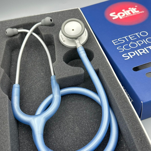 Estetoscópio Spirit Md Pro-lite Adulto Azul Perolizado Cor Azul-celeste