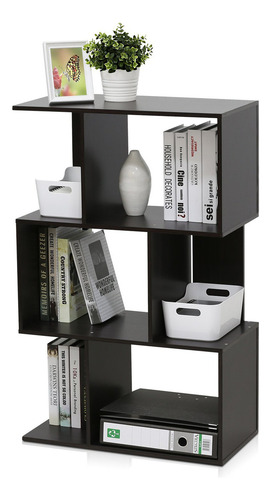 Furinno Estante Abierto Para Libros De 3 Niveles Simply Mod. Color Expresso
