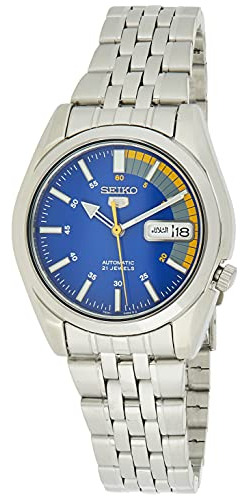 Seiko 5 Automatico Azul Esfera Plata Acero Inoxidable Gutmq