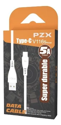 Cable De Carga Y Datos 1 Metro 5a Tipo C Pzx V116s