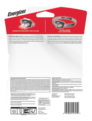 Imagen 2 de 10 de Linterna Manos Libres Energizer 60 Lumenes
