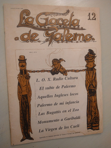 La Gaceta De Palermo N° 12 ' 1987 - 32 Pag - Historia 