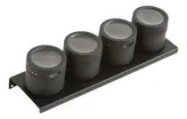 Comprar Set X4 Especieros Condimenteros Imantados C\u002Fbase Negro Mate