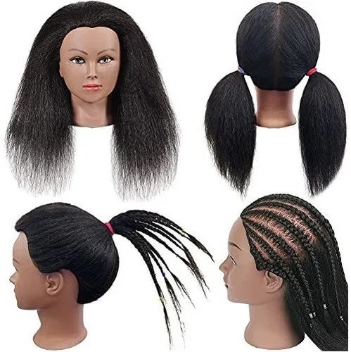 comprar Cabeza De Pelo Maniquí 100% Cabeza De Pelo Real Dg4l3