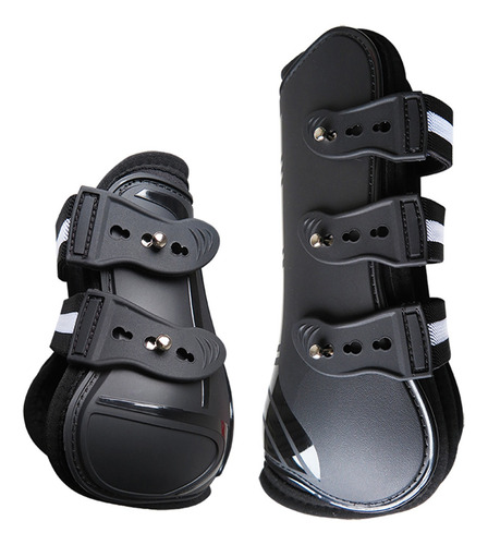 Imagen 10 de 10 de Caballo Campana Botas Piernas Delantero + Trasero Negro Xl