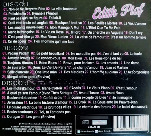 Edith Piaf - Grandes Exitos