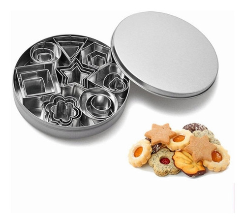 Moldes Para Cortar Galletas De Acero Inoxidable 24 Piezas