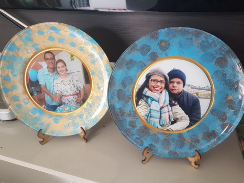Imagem 2 de 2 de Fotos No Prato Artesanal Para Casamentos E Bodas