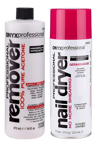 Onyx - Eliminador De Esmaltes De Uñas De Acetona 100% Profe