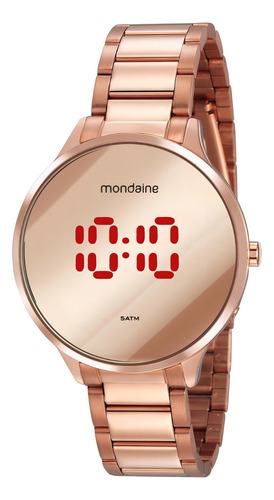Relógio Mondaine Feminino Digital Aço Rosé 32060lpmvre2