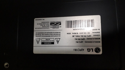 Televisão LG Plasma 42 C/ Defeito Ótima Aparencia Só 350,