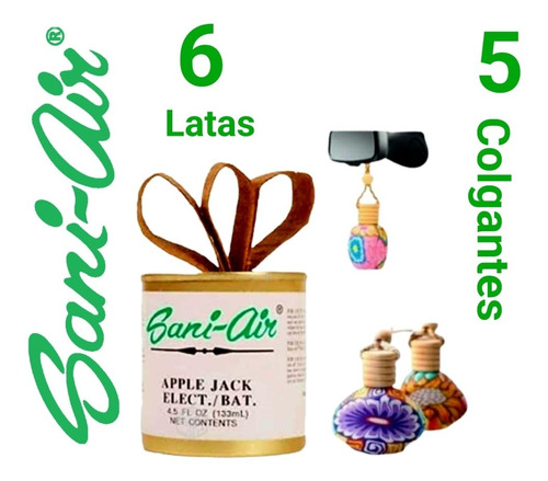 6 Latas Aromáticas Sani Air + 5 Colgantes Sani Air