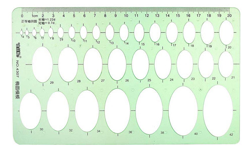 Plantilla De Dibujo Geométrico Ovalada 20 Cm Ingeniería Y