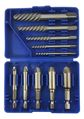 Set Juego 5 Extractor Tornillos Y 5 Macho Roscar Ruhlmann
