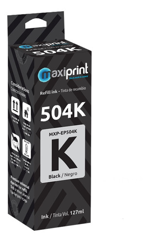 Imagen 1 de 3 de Tinta Maxiprint Compatible Epson 127ml Negro 504k