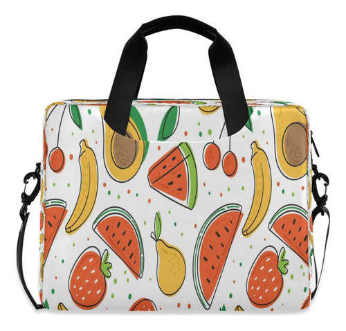 Funda Para Portatil Aguacate Sandia Maletin Bandolera Correa