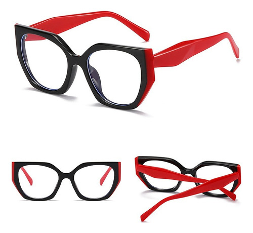 Óculos De Leitura Proteção Para Os Olhos Armação Geométrica