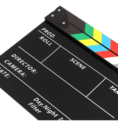 Clapboard De Directores De Cine, Colorida Película Acrílica,