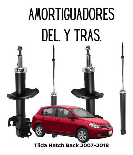 Amortiguadores Del Y Tras Tiida Hatch Back 2014 1.8 Original