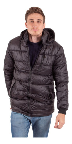 Campera Hombre Inflada Abrigada Inflable Capucha