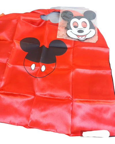 Capa De Mickey Personaje Ratón Mickey + Antifaz Exclusivo 