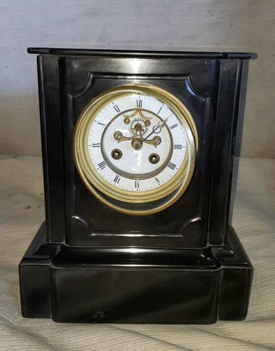 Reloj Antiguo Maquina Paris Original De Mármol Montepio_ant