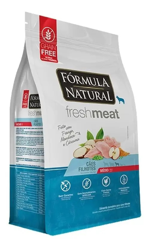 Ração Seca Filhote Cão Médio Porte Fresh Meat Fórmula Natural 2.5 kg