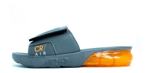 Imagen 3 de 4 de Sandalias Hombre Cr7-08 Rubber Negro Naranjo Moletto