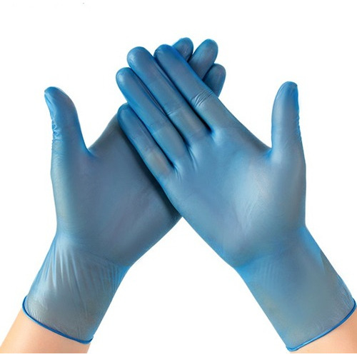 Guantes Desechable De Vinilo Azul Caja De 50 Pares