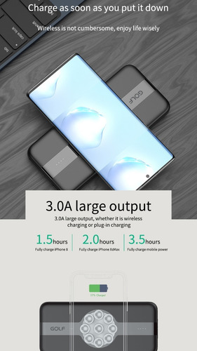 Imagen 4 de 10 de Power Bank Batería Inalámbrica Cargador Celulares Rapido Pro