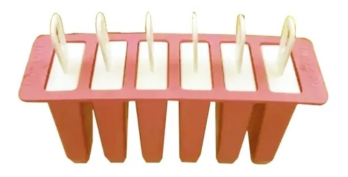 comprar Forma De Picolé 6 Sorvetes Picoleteira Paleta Palito Rosa