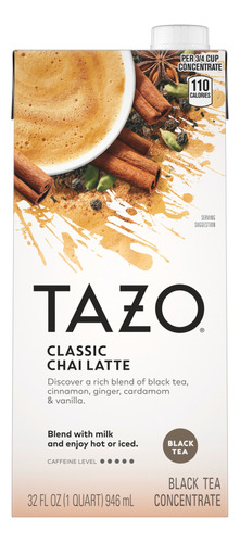 Tazo Classic Chai Latte Ice Tea Concentrate 32 Oz 