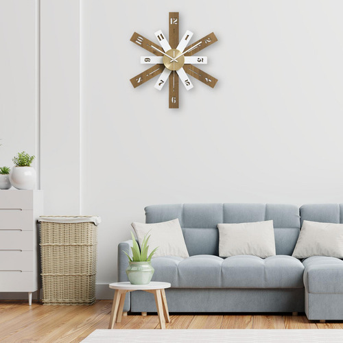 Reloj De Pared Minimalista, Reloj De Pared Moderno, Marrón