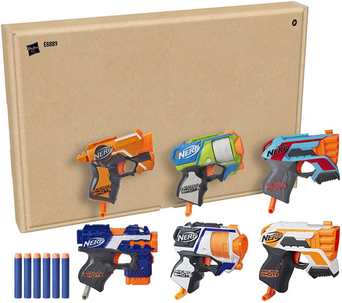 Nerf Set Con 6 Pistolas Microshots Nstrike Elite Original