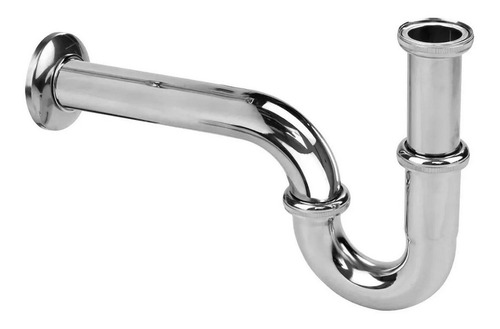 Sifon Descarga Lavatorio Baño Metalico Rigido Extens 1 1/4 Color Cromado