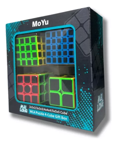 Kit De Cubo Mágico Qiyi: 2x2 + 3x3 + 4x4 + 5x5 + Brinde