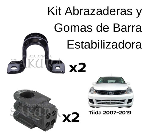 Gomas Y Abrazaderas Barra Estabilizadora Tiida 2016 Original