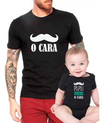 Camiseta Masculina Preta E Body Preto Tal Pai Tal Filho Você