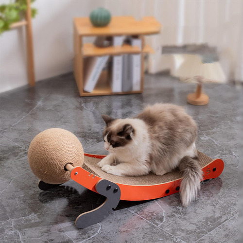 Tablero Rascador Para Gatos Con Bola De Sisal, Almohadilla