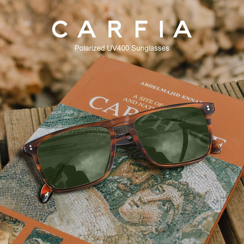 Óculos De Sol Polarizados Retrô Carfia Para Homens Com Prote