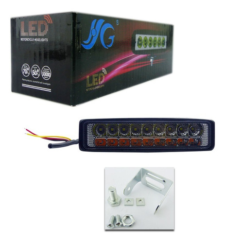 Neblinero Duo 18 Led 12v. Rectangular. Set X2.