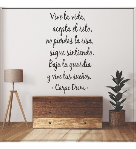 Vinilo Decorativo Frase Grande Carpe Diem