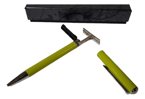 Bolígrafo Con Sello Heri Classic Made In Germany Tinta Azul Exterior Kiwi (3109)