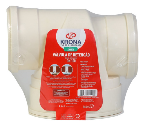 Válvula De Retenção Para Esgoto 100mm Krona