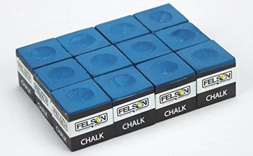 Caja De 12 Cubos Azul De Piscina Cue Tiza Billar Felson