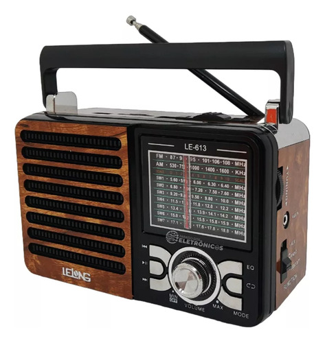 Rádio Com Lanterna E Bluetooth Usb Entrada Sd E Auxiliar P2